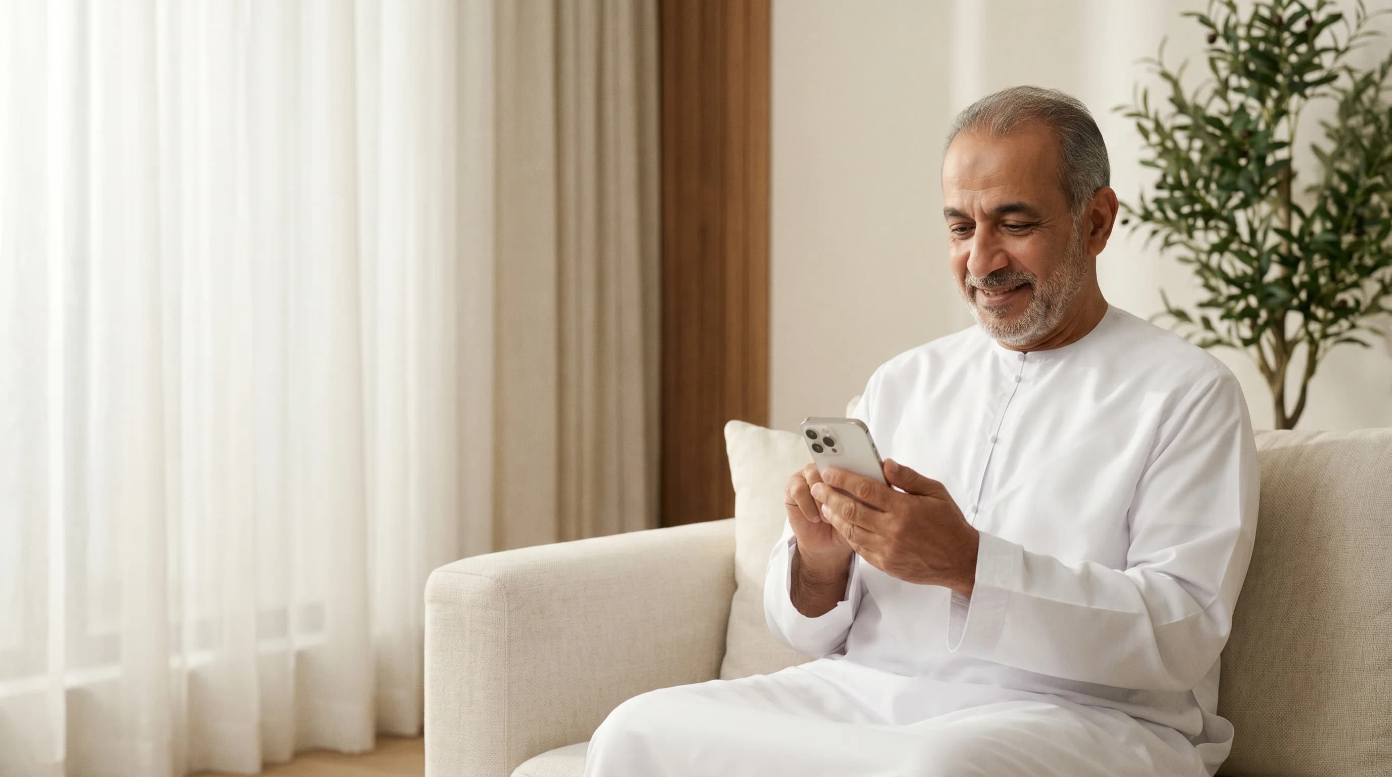 Patient using the clinic portal on their phone